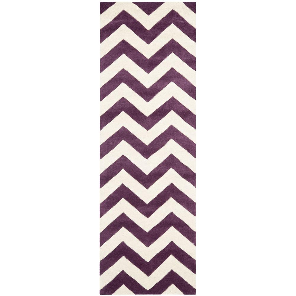 CHATHAM, PURPLE / IVORY, 2'-3" X 7', Area Rug, CHT715F-27. Picture 1