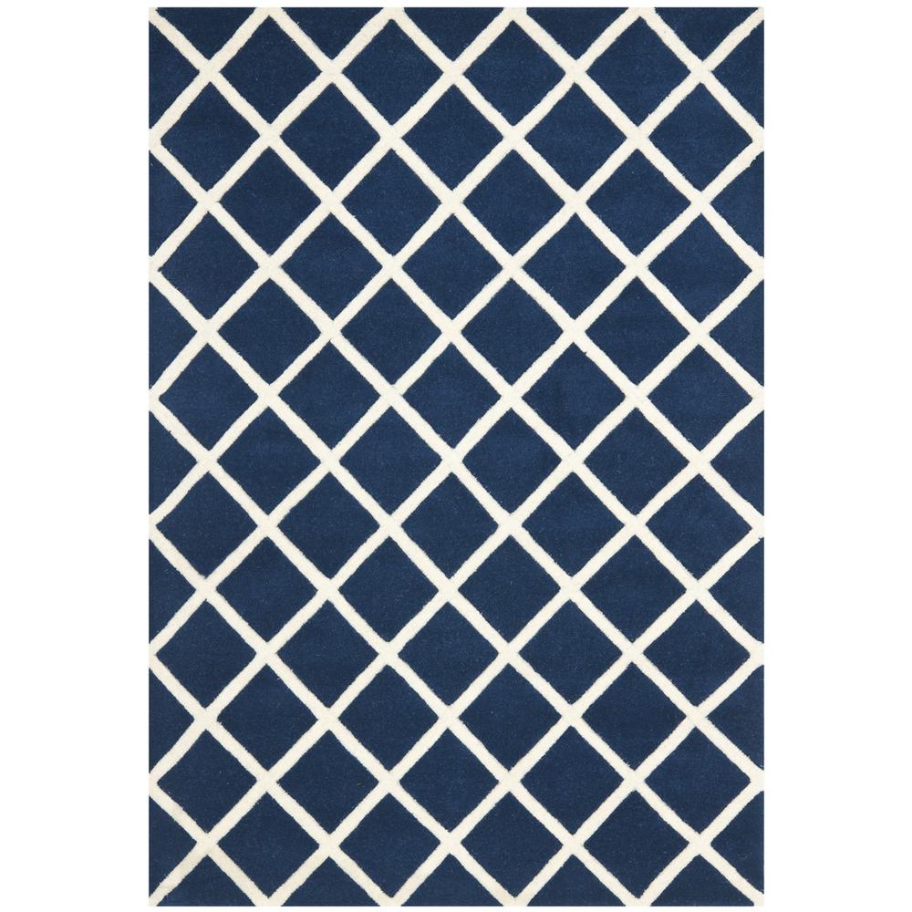 CHATHAM, DARK BLUE / IVORY, 5' X 8', Area Rug, CHT718C-5. Picture 1