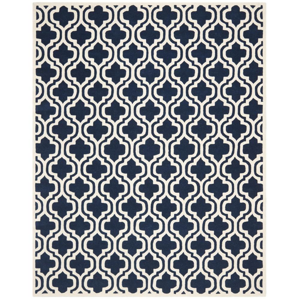 CHATHAM, DARK BLUE / IVORY, 8'-9" X 12', Area Rug, CHT727C-9. Picture 1