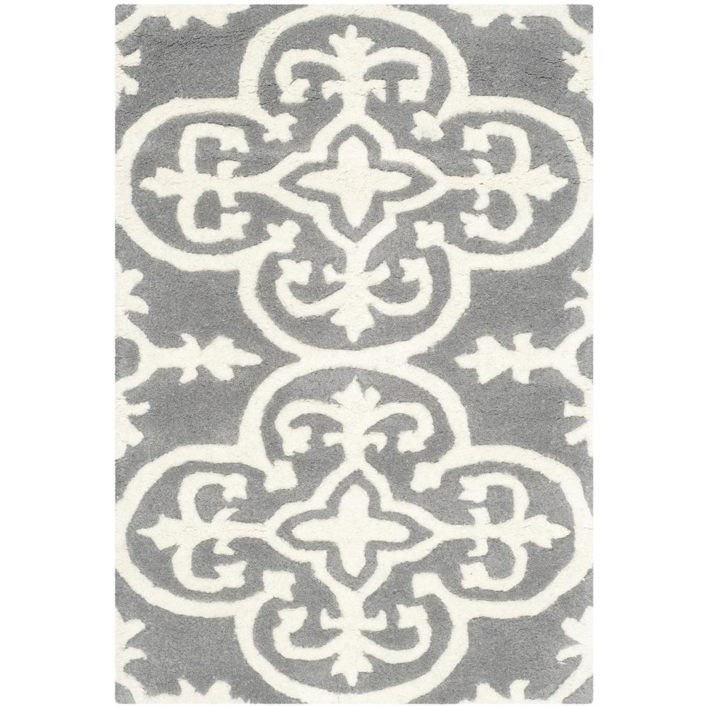 CHATHAM, DARK GREY / IVORY, 3' X 5', Area Rug, CHT729D-3. Picture 1