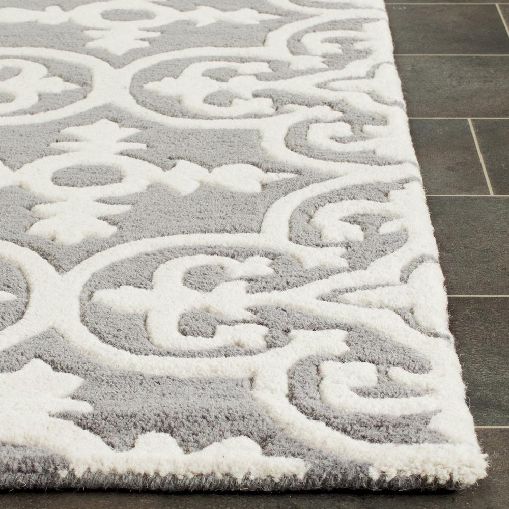 CHATHAM, DARK GREY / IVORY, 8' X 10', Area Rug, CHT729D-8. Picture 1