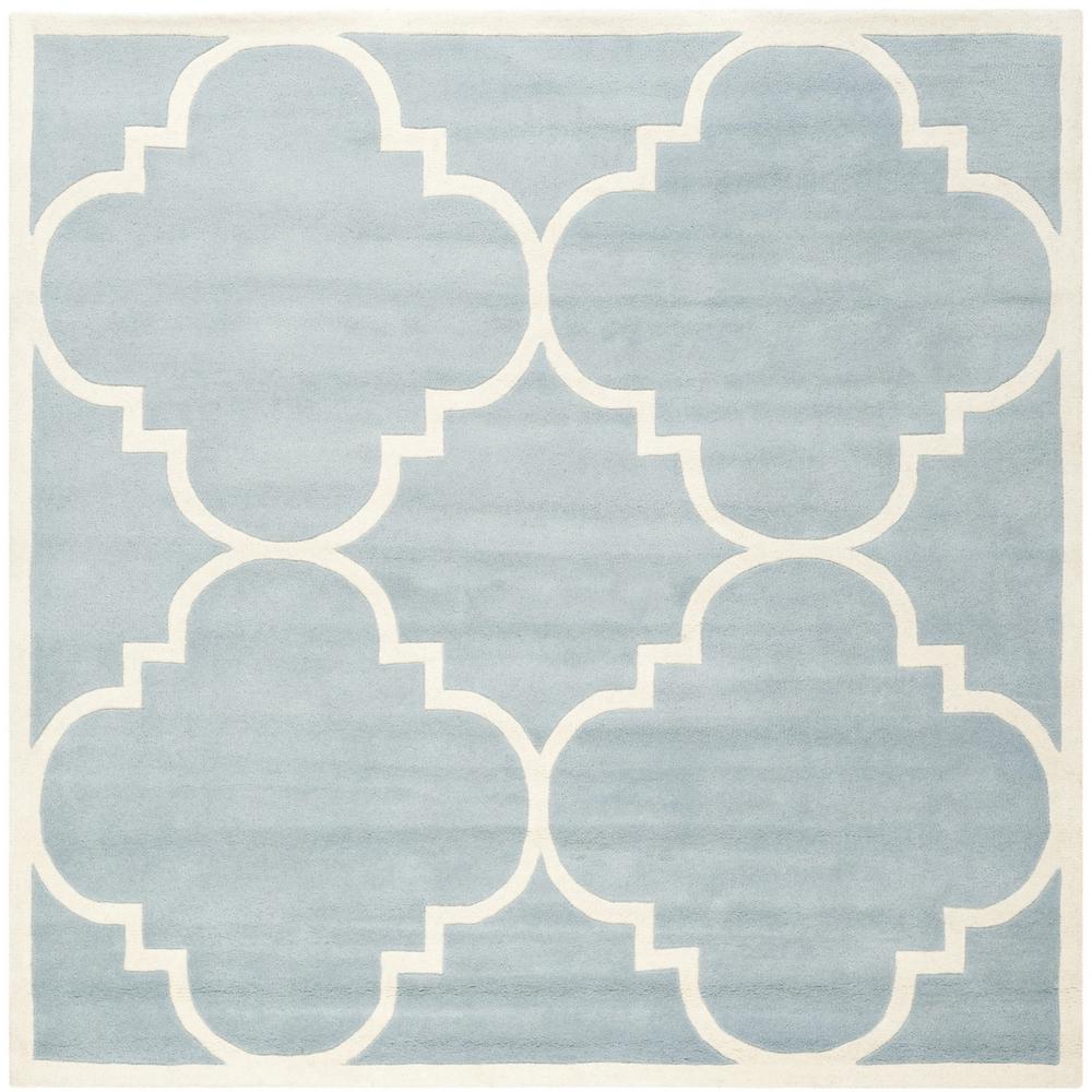 CHATHAM, BLUE / IVORY, 7' X 7' Square, Area Rug, CHT730B-7SQ. Picture 1
