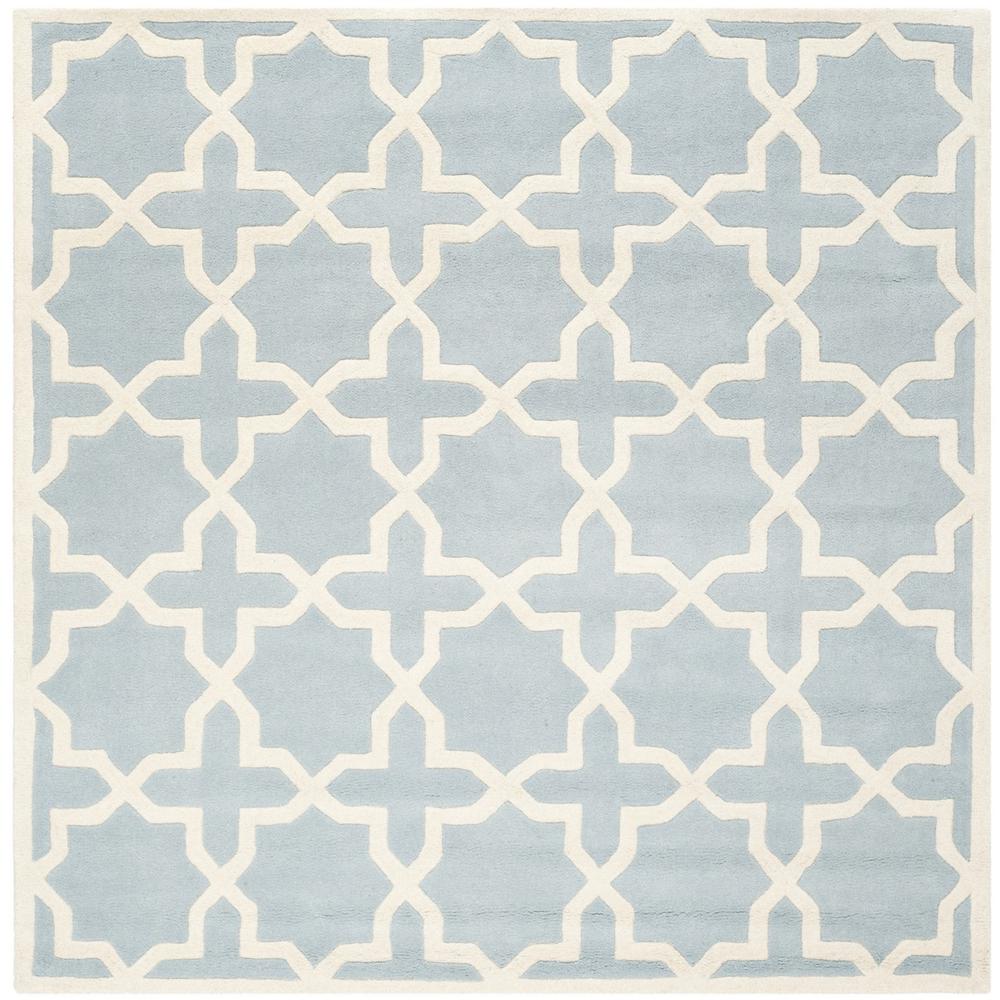 CHATHAM, BLUE / IVORY, 8'-9" X 8'-9" Square, Area Rug, CHT732B-9SQ. Picture 1
