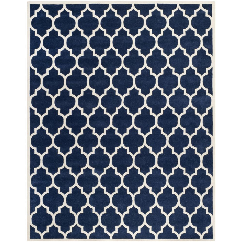 CHATHAM, DARK BLUE / IVORY, 8'-9" X 12', Area Rug, CHT734C-9. Picture 1