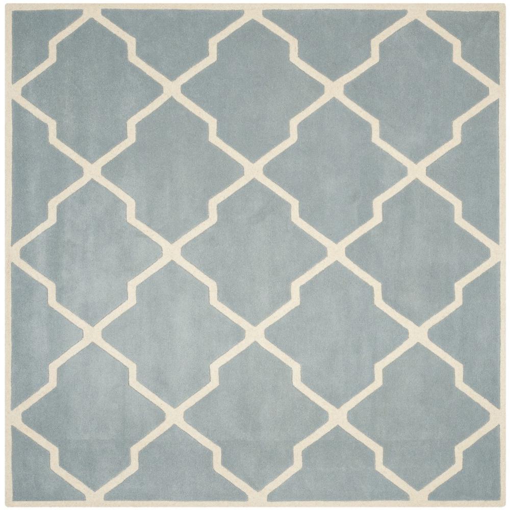 CHATHAM, BLUE / IVORY, 7' X 7' Square, Area Rug, CHT735B-7SQ. Picture 1