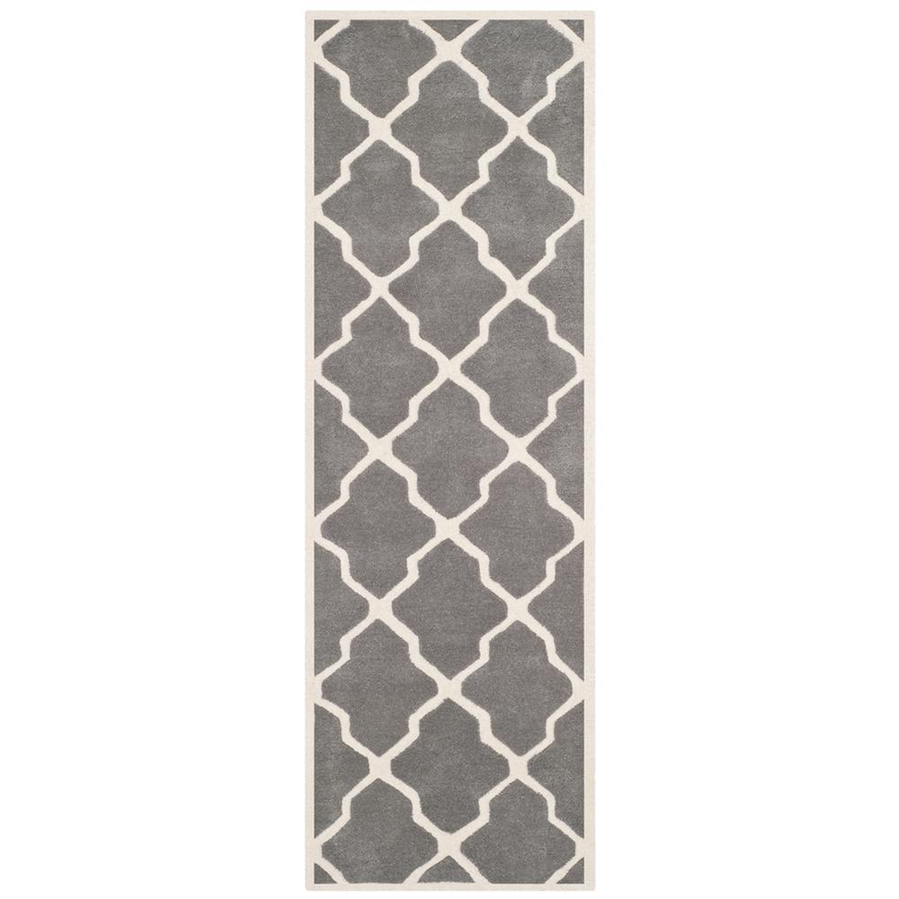 CHATHAM, DARK GREY / IVORY, 2'-3" X 7', Area Rug, CHT735D-27. Picture 1