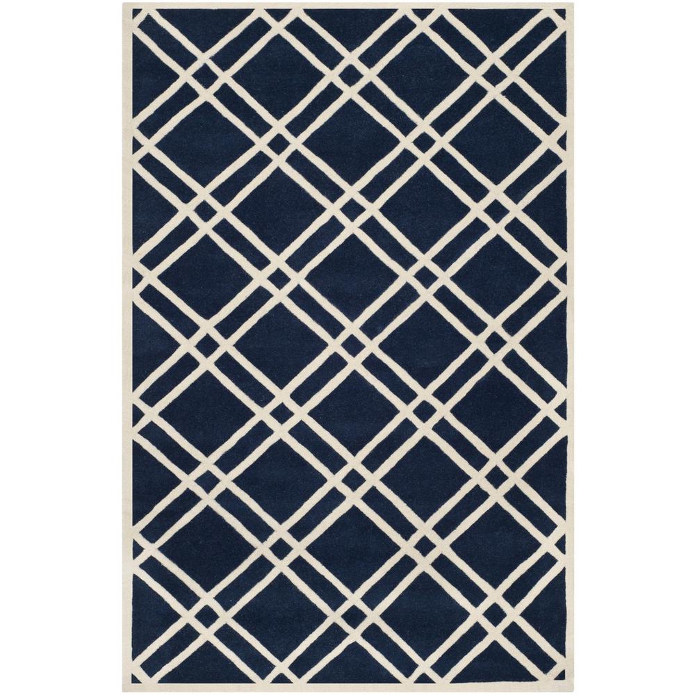 CHATHAM, DARK BLUE / IVORY, 8'-9" X 12', Area Rug, CHT740C-9. Picture 1
