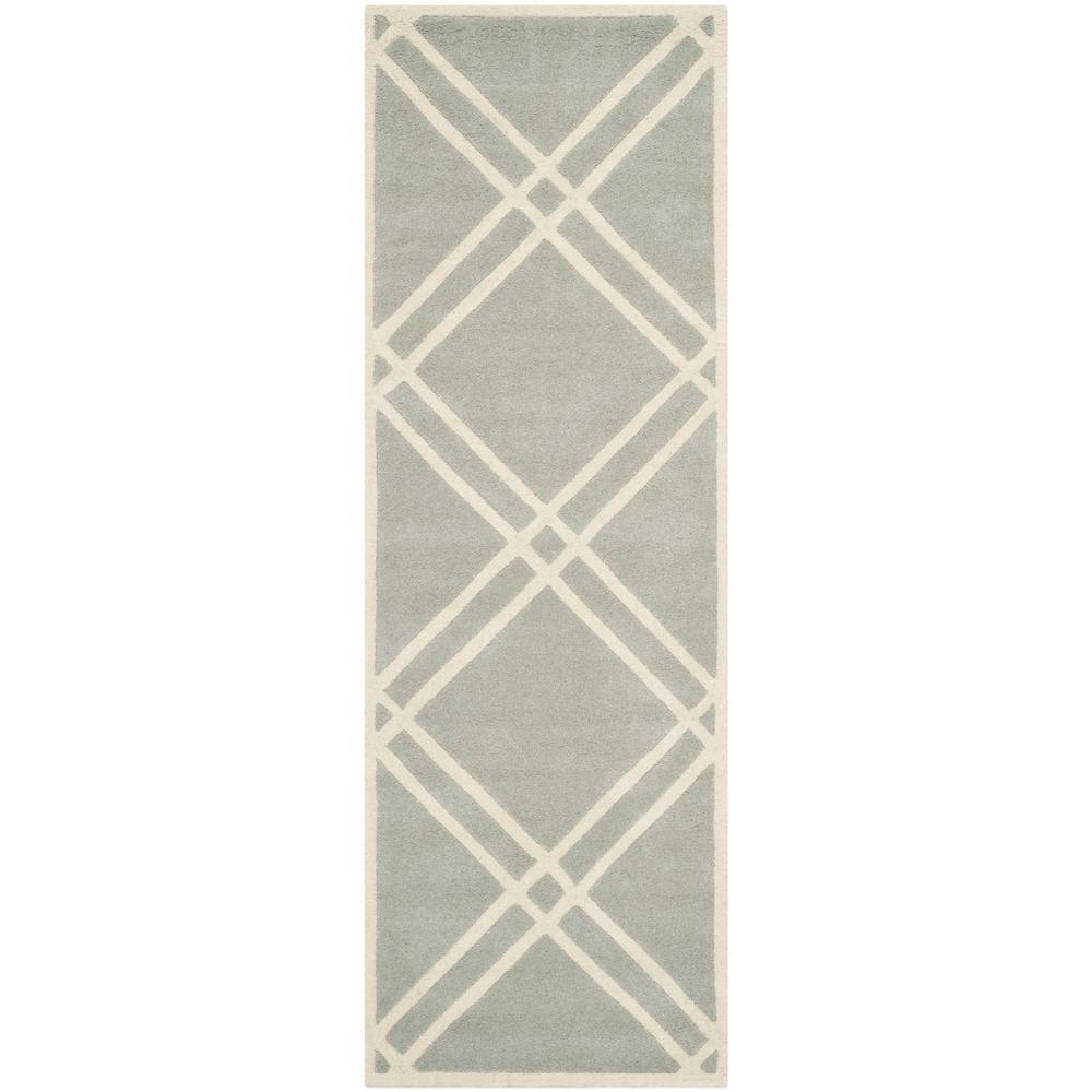 CHATHAM, GREY / IVORY, 2'-3" X 9', Area Rug, CHT740E-29. Picture 1