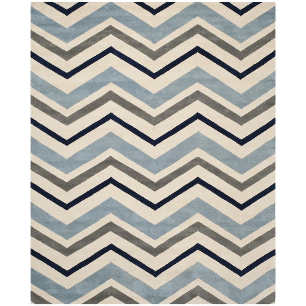 CHATHAM, IVORY / DARK GREY, 8'-9" X 12', Area Rug, CHT749X-9. Picture 1