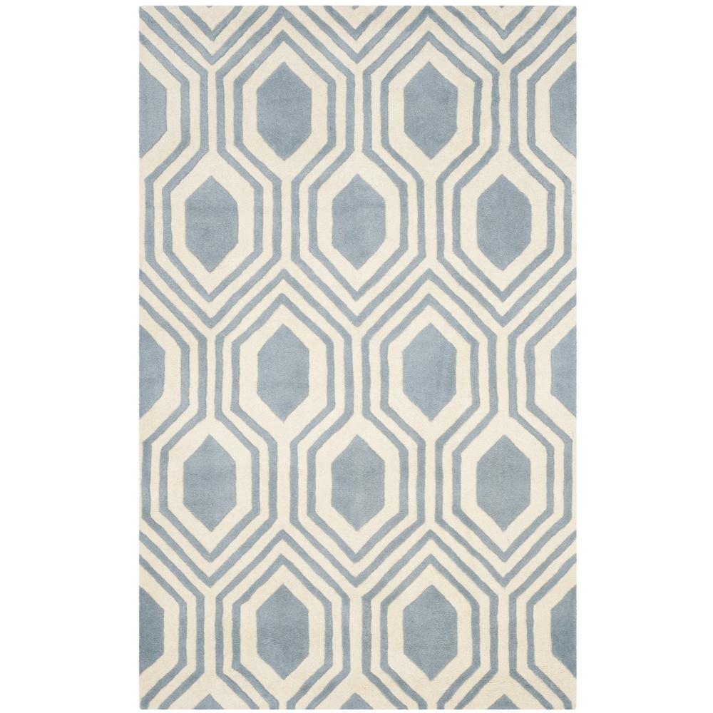 CHATHAM, BLUE / IVORY, 6' X 9', Area Rug, CHT760B-6. Picture 1