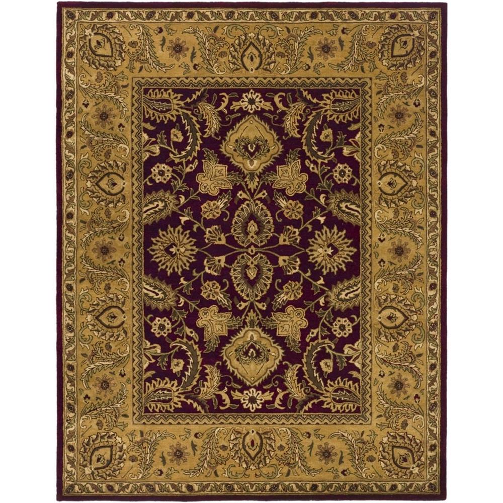 CLASSIC, BURGUNDY / GOLD, 8'-3" X 11', Area Rug. Picture 1