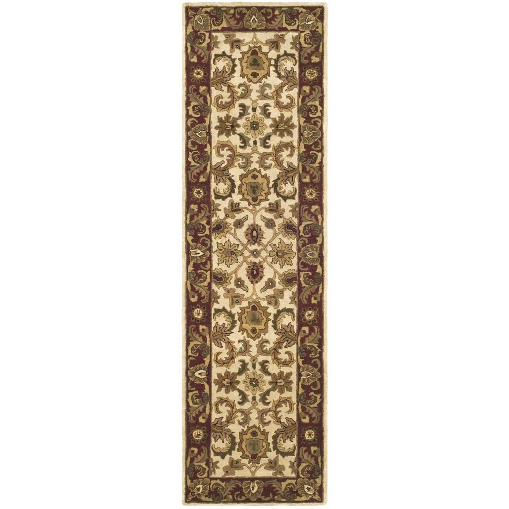 CLASSIC, IVORY / RED, 2'-3" X 8', Area Rug. Picture 1