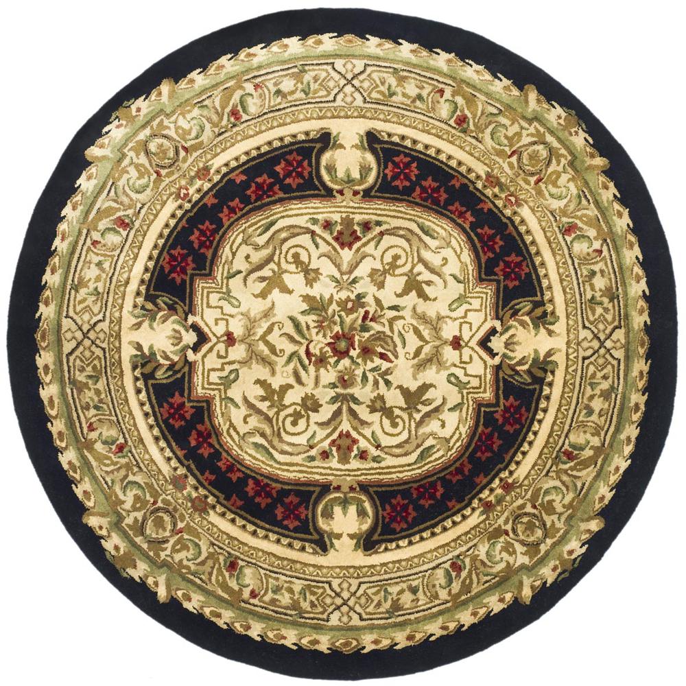 CLASSIC, BLACK, 8' X 8' Round, Area Rug. Picture 1