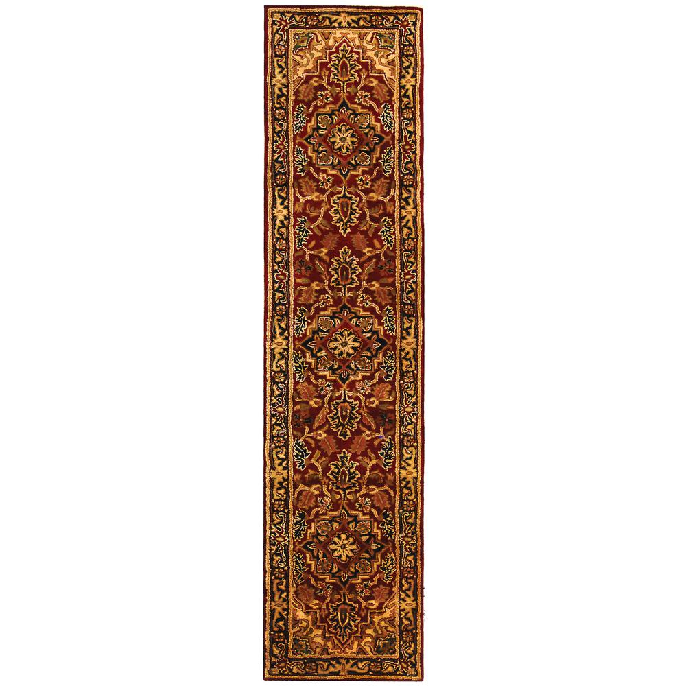CLASSIC, RED / NAVY, 2'-3" X 14', Area Rug. Picture 1