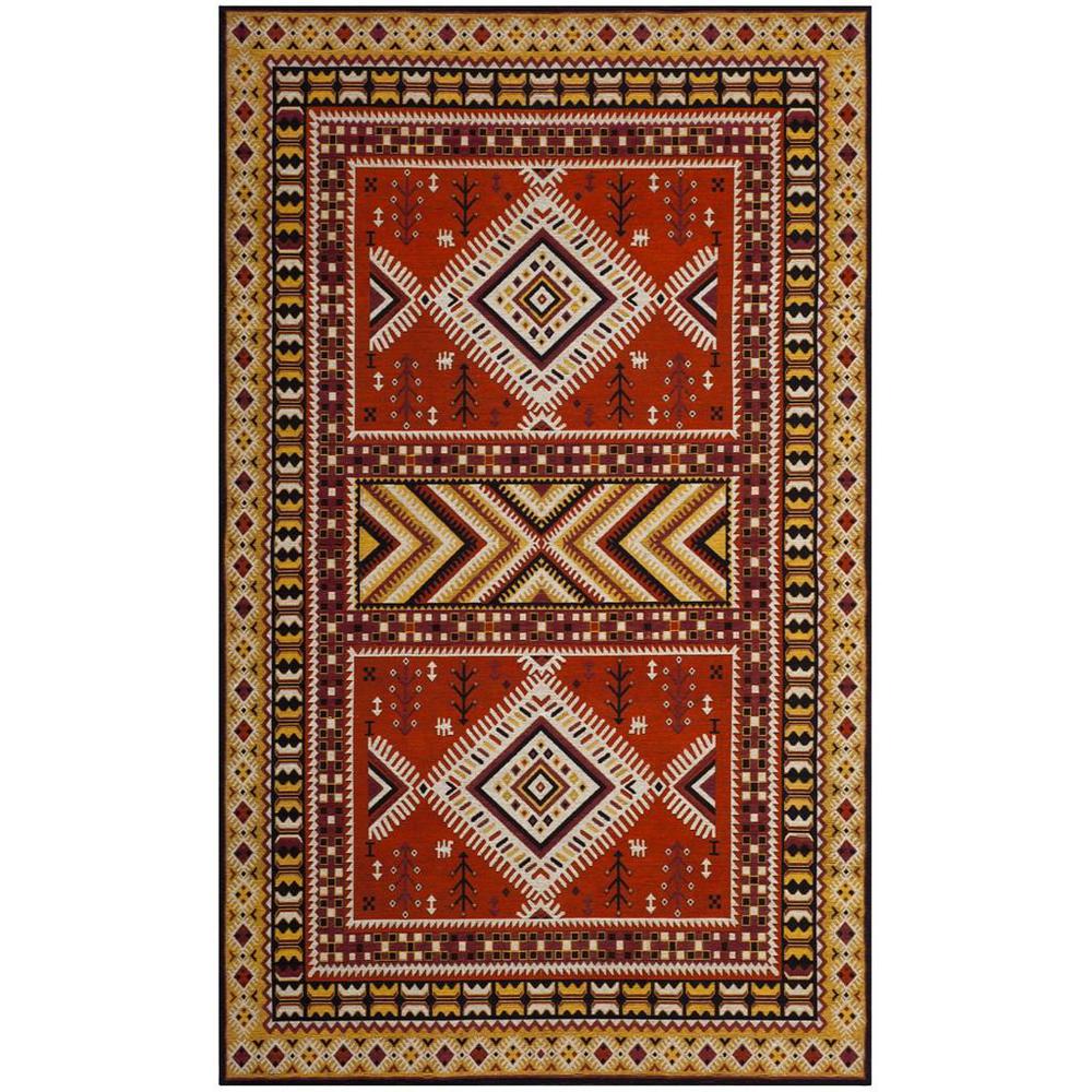 CLV-CLASSIC VINTAGE, ORANGE / GOLD, 6'-7" X 9'-2", Area Rug, CLV511D-6. Picture 1