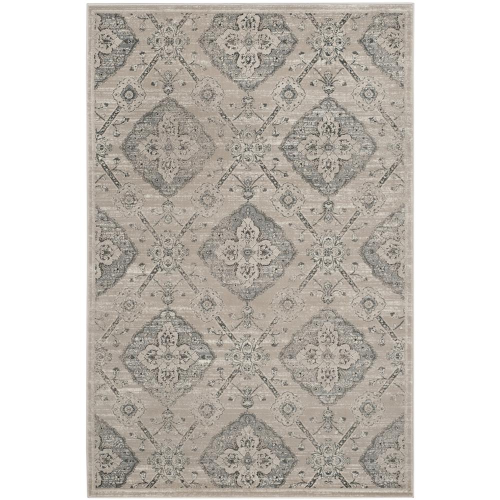 CARNEGIE, TAUPE / LIGHT BLUE, 6'-7" X 9'-2", Area Rug. Picture 1