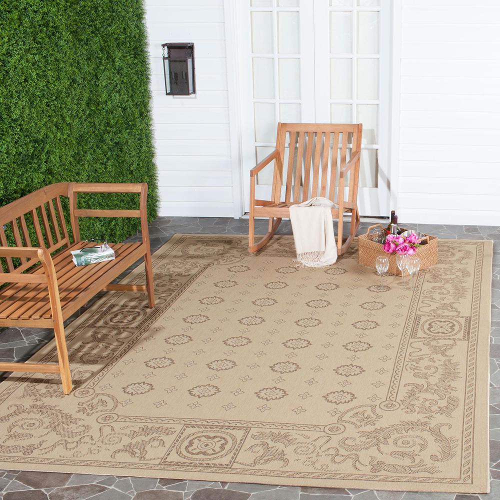 COURTYARD, NATURAL / BROWN, 5'-3" X 5'-3" Round, Area Rug, CY1356-3001-5R. Picture 1