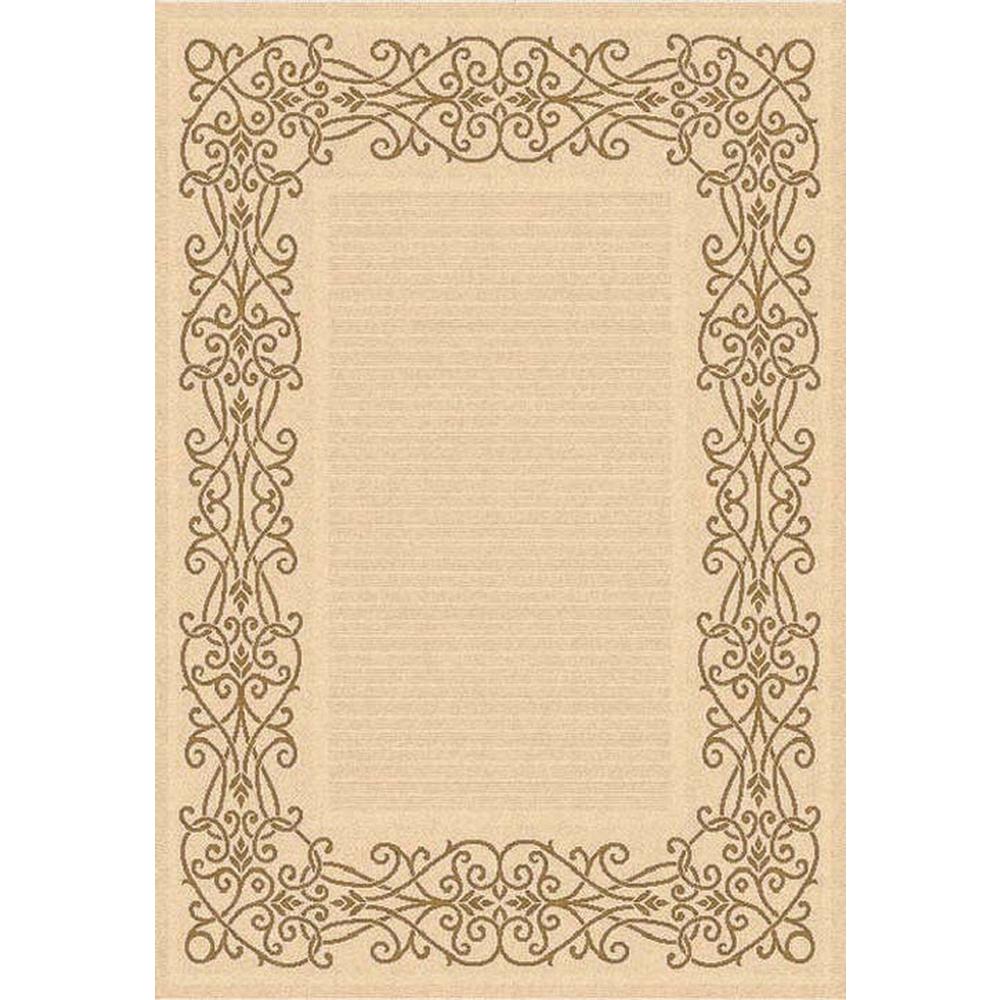 COURTYARD, NATURAL / BROWN, 7'-10" X 7'-10" Round, Area Rug, CY1588-3001-8R. Picture 1