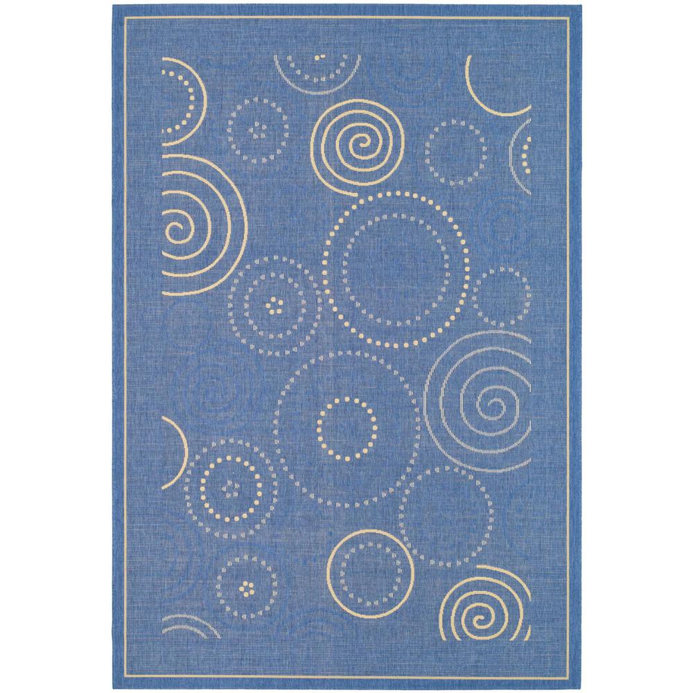 COURTYARD, BLUE / NATURAL, 2'-3" X 12', Area Rug, CY1906-3103-212. Picture 1