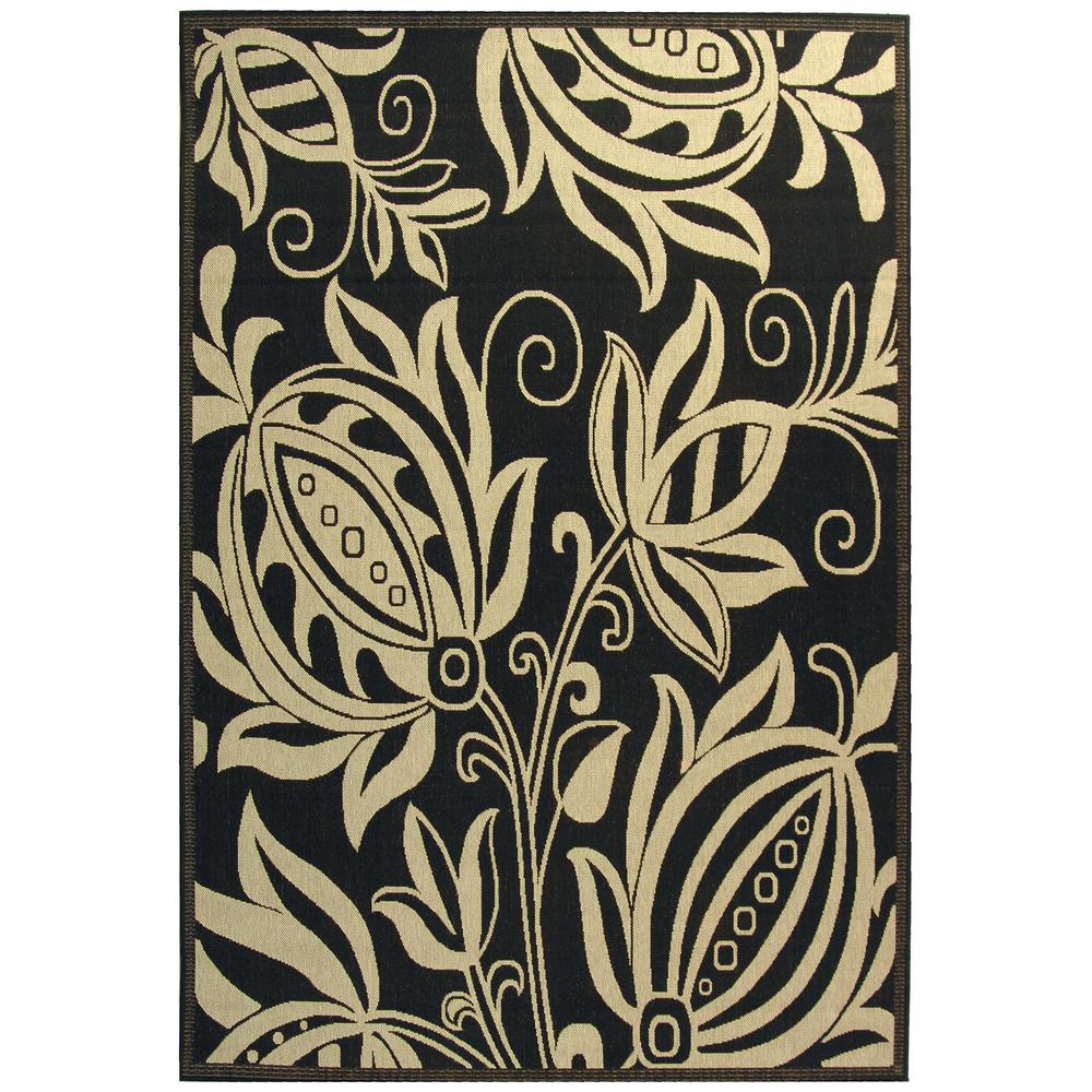 COURTYARD, BLACK / SAND, 2'-3" X 12', Area Rug, CY2961-3908-212. Picture 1