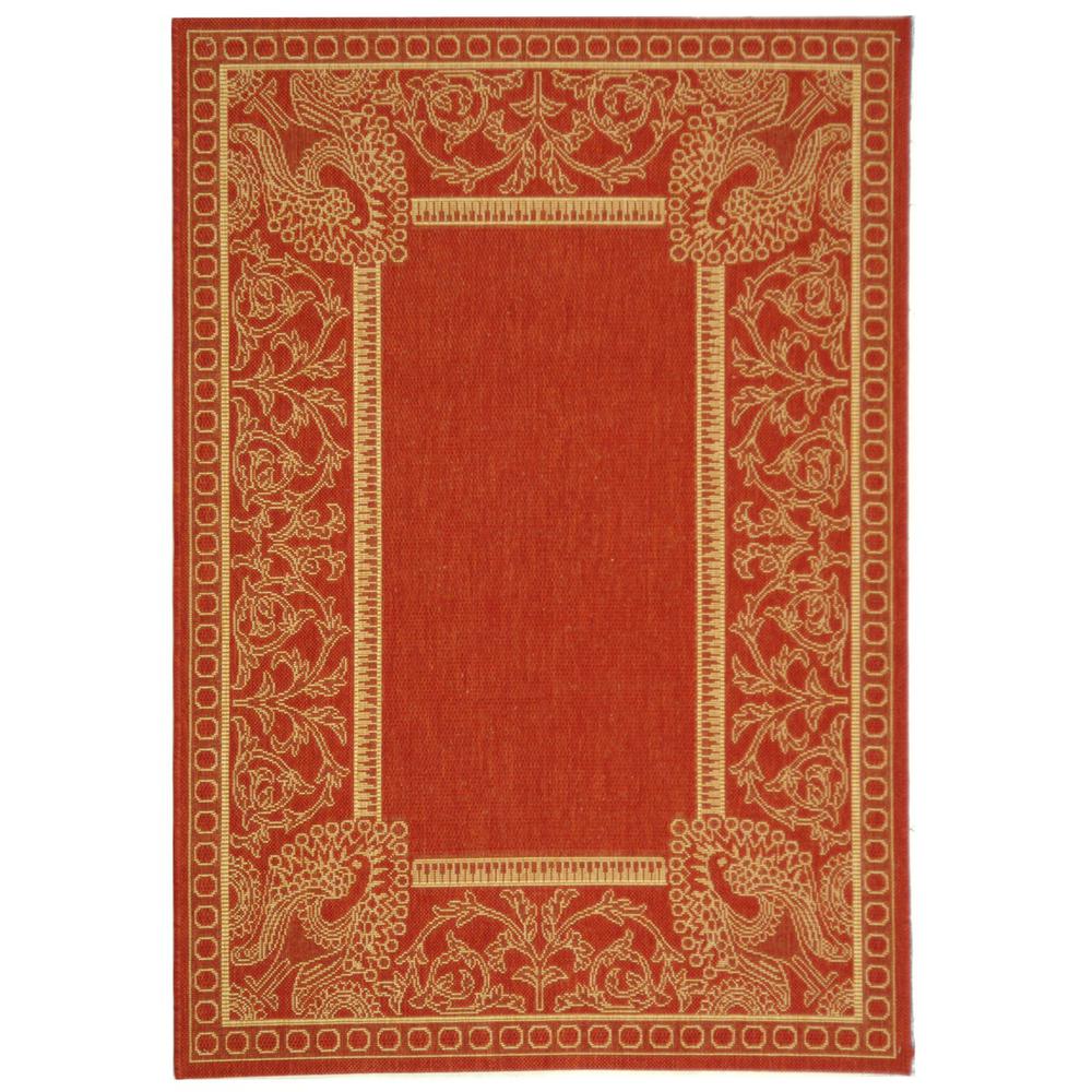 COURTYARD, RED / NATURAL, 2'-3" X 12', Area Rug, CY2965-3707-212. Picture 1