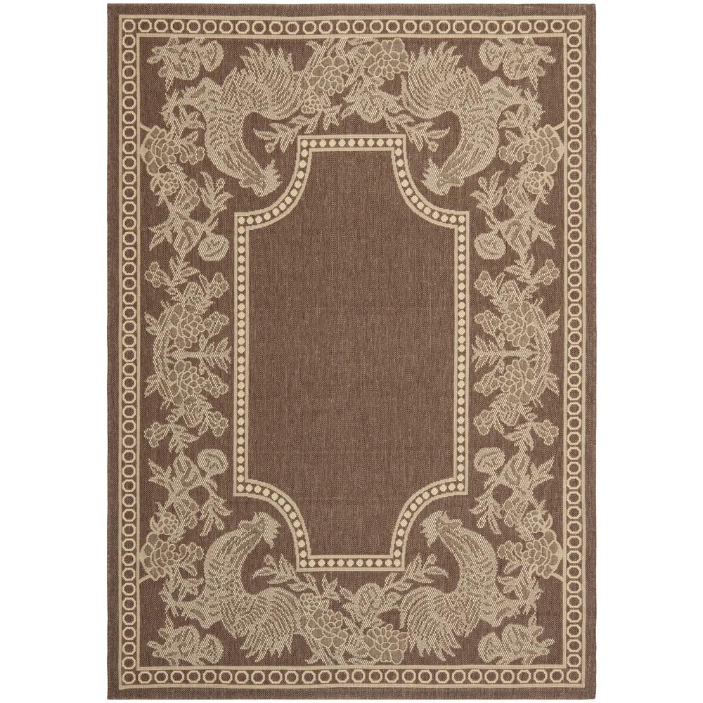 COURTYARD, CHOCOLATE / NATURAL, 6'-7" X 9'-6", Area Rug, CY3305-3409-6. Picture 1