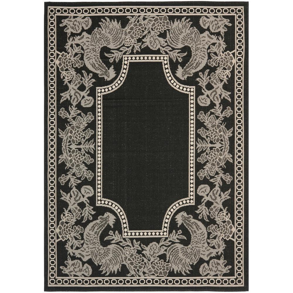 COURTYARD, BLACK / SAND, 6'-7" X 9'-6", Area Rug, CY3305-3908-6. Picture 1