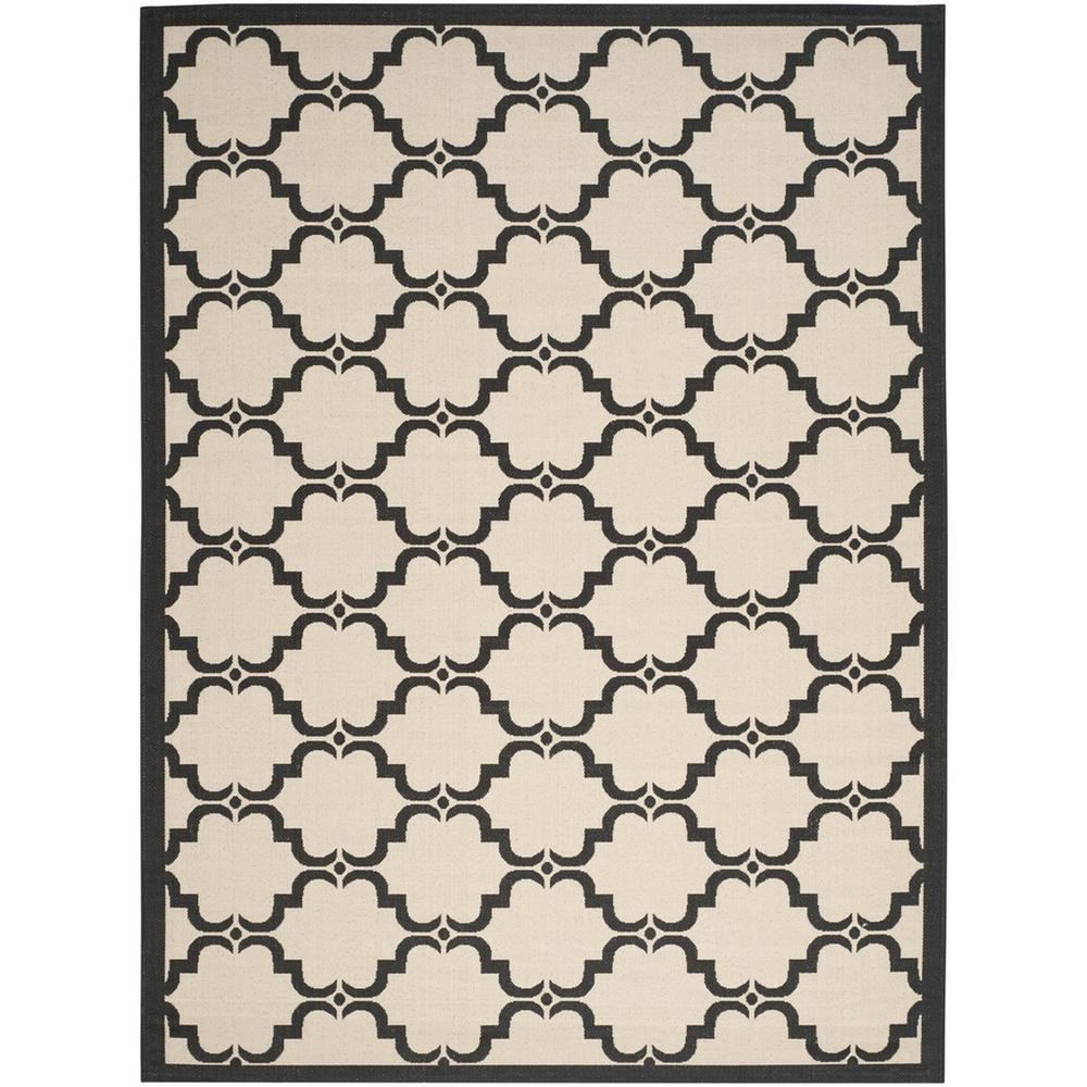 COURTYARD, BEIGE / BLACK, 6'-7" X 9'-6", Area Rug, CY6009-256-6. Picture 1