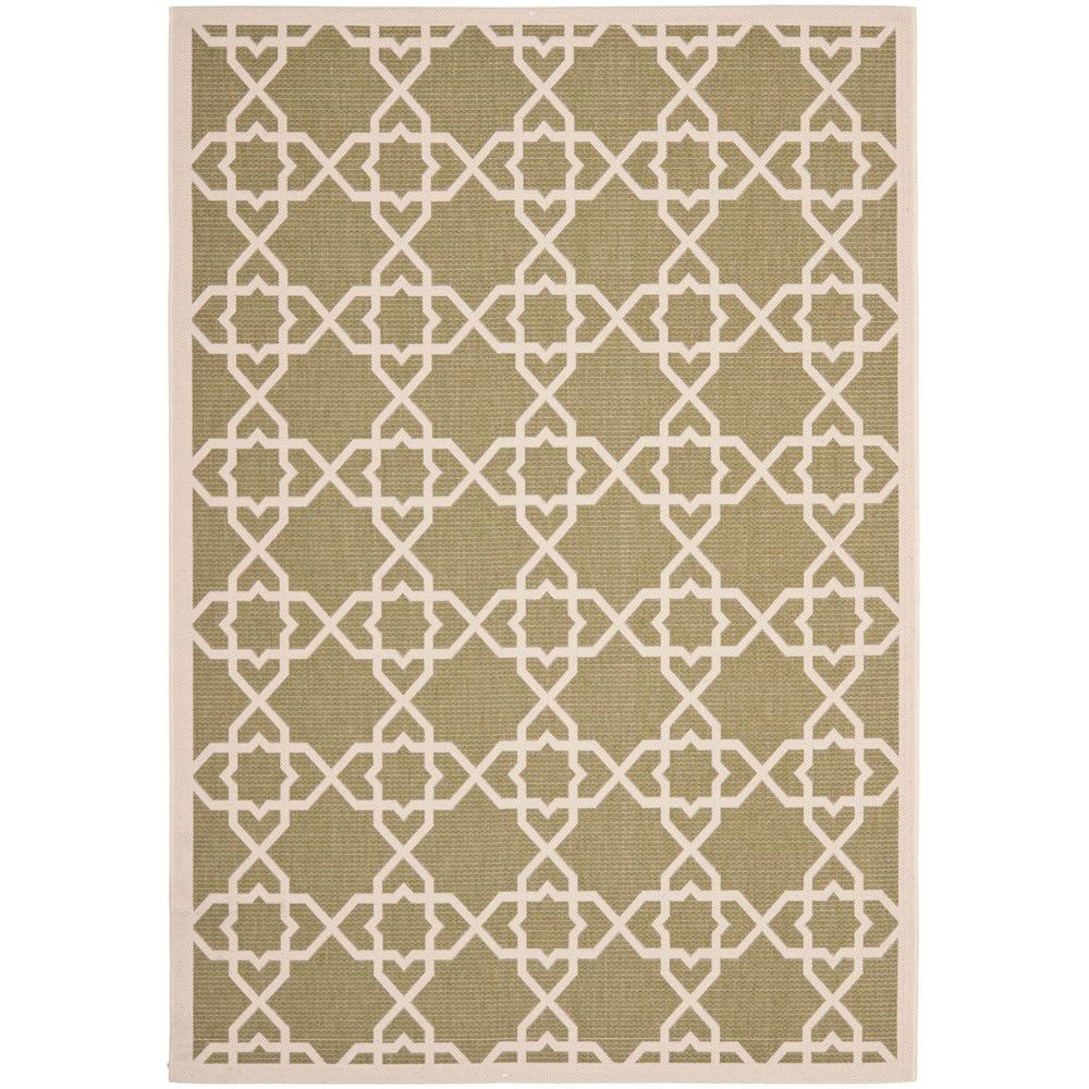 COURTYARD, GREEN / BEIGE, 6'-7" X 9'-6", Area Rug, CY6032-244-6. Picture 1