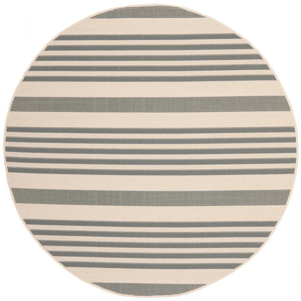 COURTYARD, GREY / BONE, 6'-7" X 6'-7" Round, Area Rug, CY6062-236-7R. Picture 1