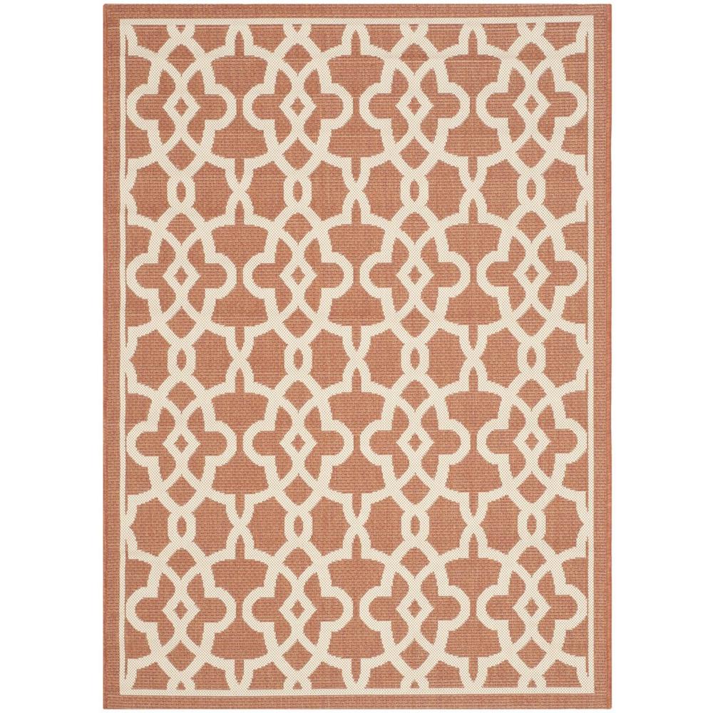 COURTYARD, TERRACOTTA / BEIGE, 6'-7" X 9'-6", Area Rug, CY6071-241-6. Picture 1