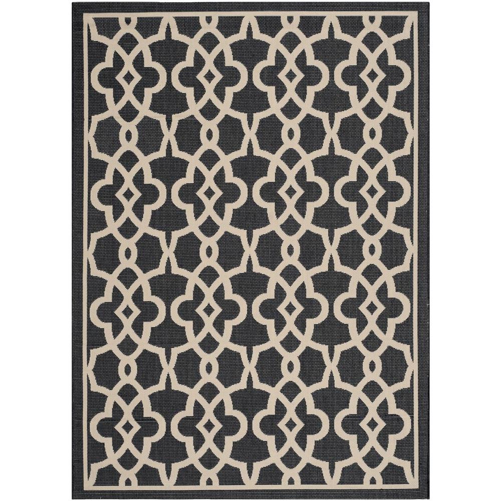 COURTYARD, BLACK / BEIGE, 6'-7" X 9'-6", Area Rug, CY6071-266-6. Picture 1