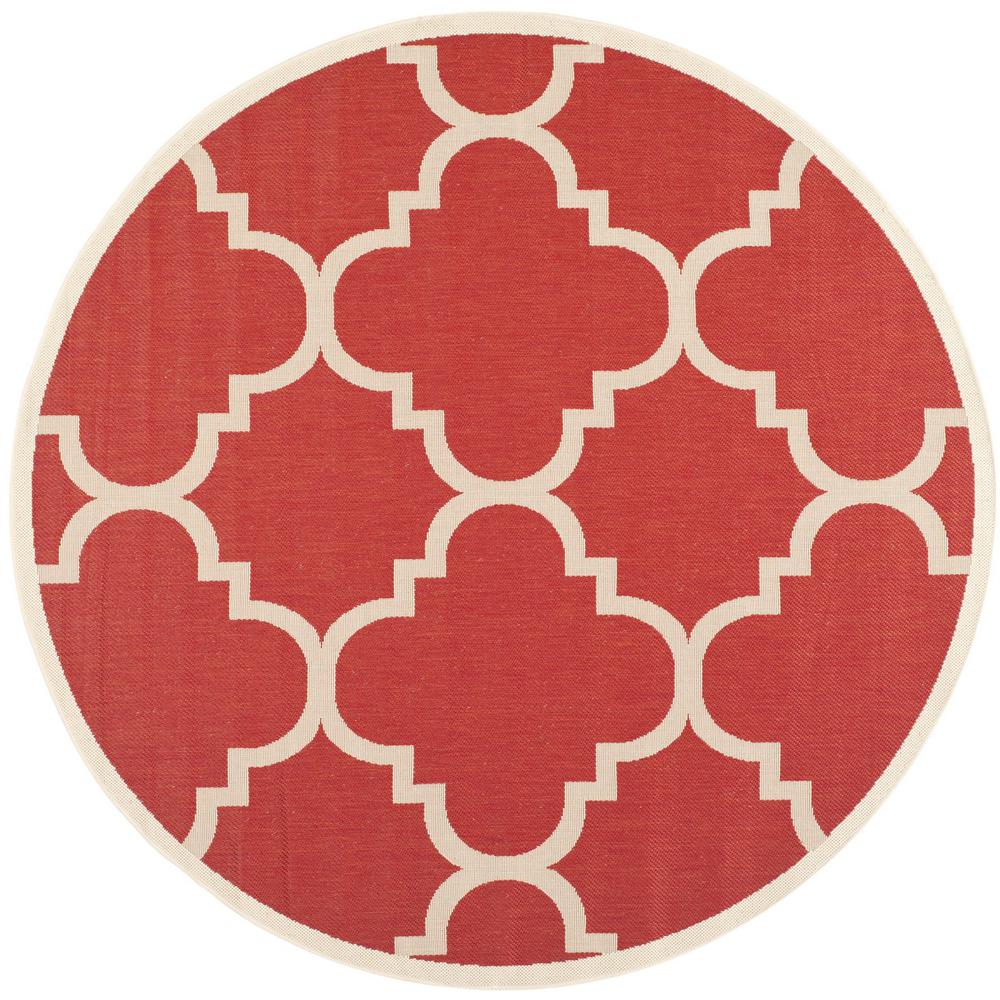 COURTYARD, RED, 7'-10" X 7'-10" Round, Area Rug, CY6243-248-8R. Picture 1