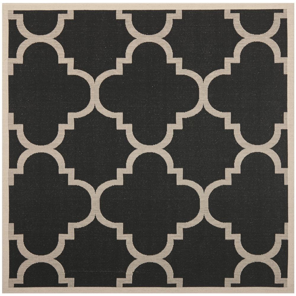 COURTYARD, BLACK / BEIGE, 6'-7" X 6'-7" Square, Area Rug, CY6243-266-7SQ. Picture 1