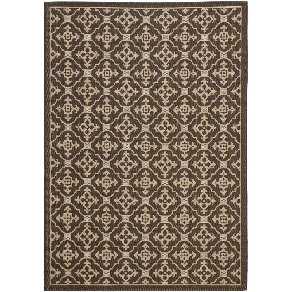COURTYARD, CHOCOLATE / CREAM, 5'-3" X 7'-7", Area Rug, CY6564-204-5. Picture 1