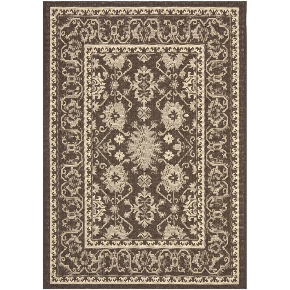 COURTYARD, CHOCOLATE / CREAM, 4' X 5'-7", Area Rug, CY6727-204-4. Picture 1