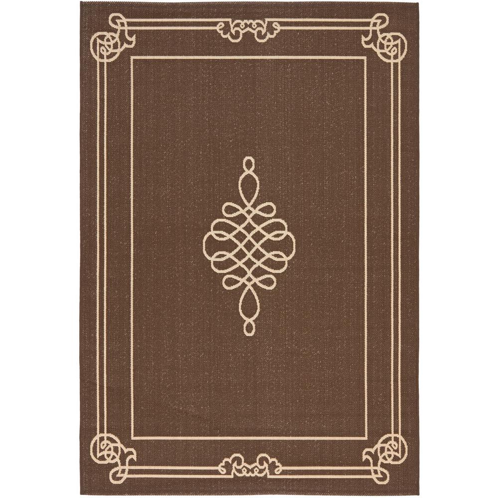 COURTYARD, CHOCOLATE / CREAM, 5'-3" X 7'-7", Area Rug, CY6788-204-5. Picture 1