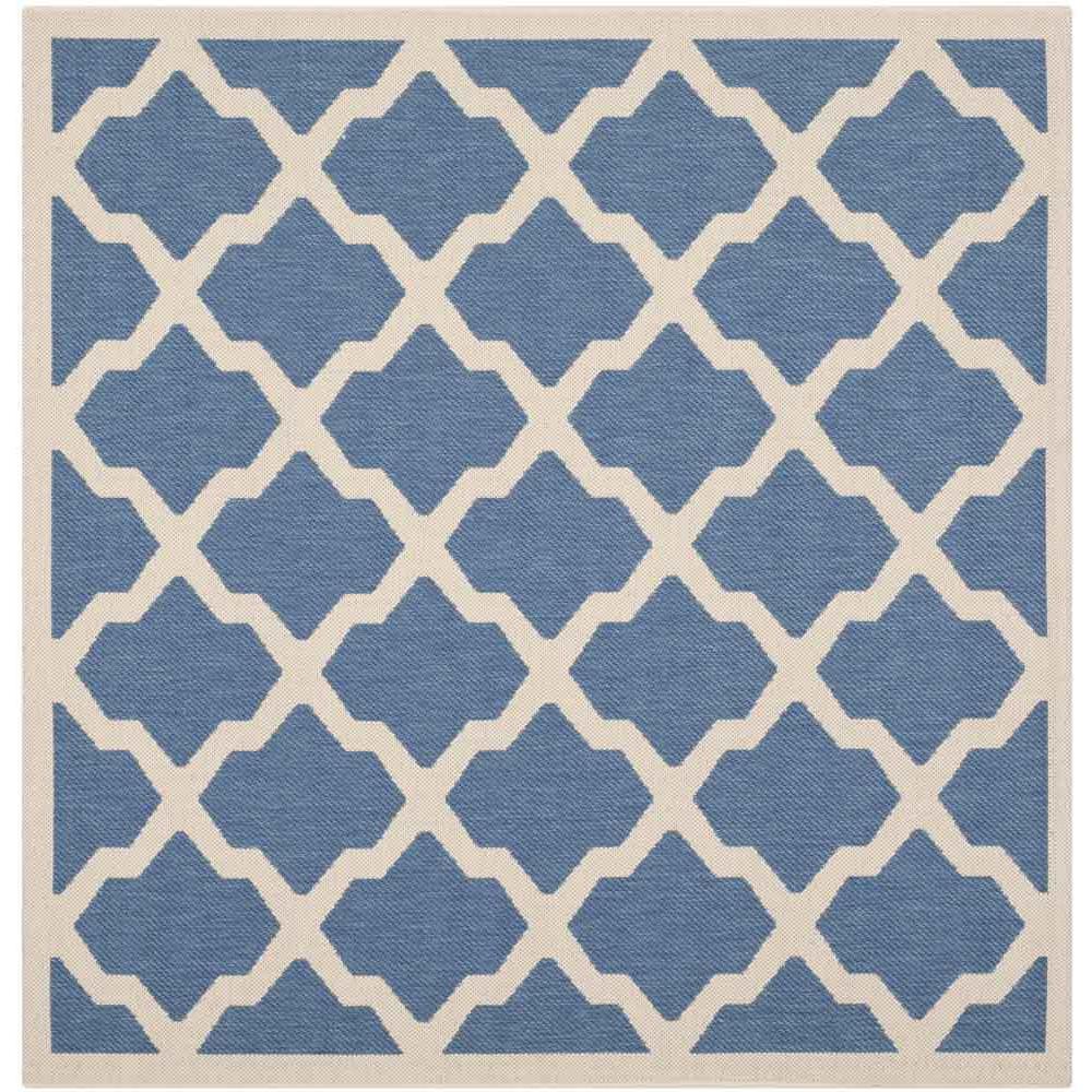 COURTYARD, BLUE / BEIGE, 7'-10" X 7'-10" Square, Area Rug, CY6903-243-8SQ. Picture 1