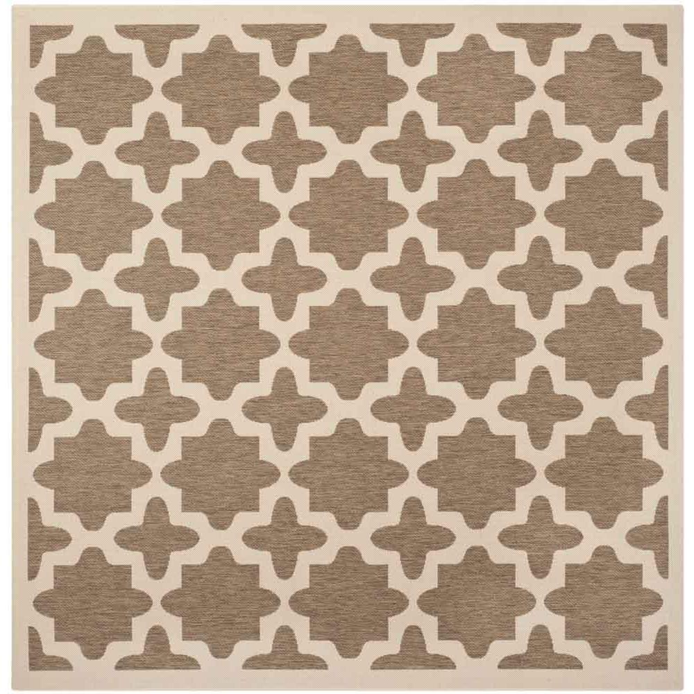 COURTYARD, BROWN / BONE, 7'-10" X 7'-10" Square, Area Rug, CY6913-242-8SQ. Picture 1