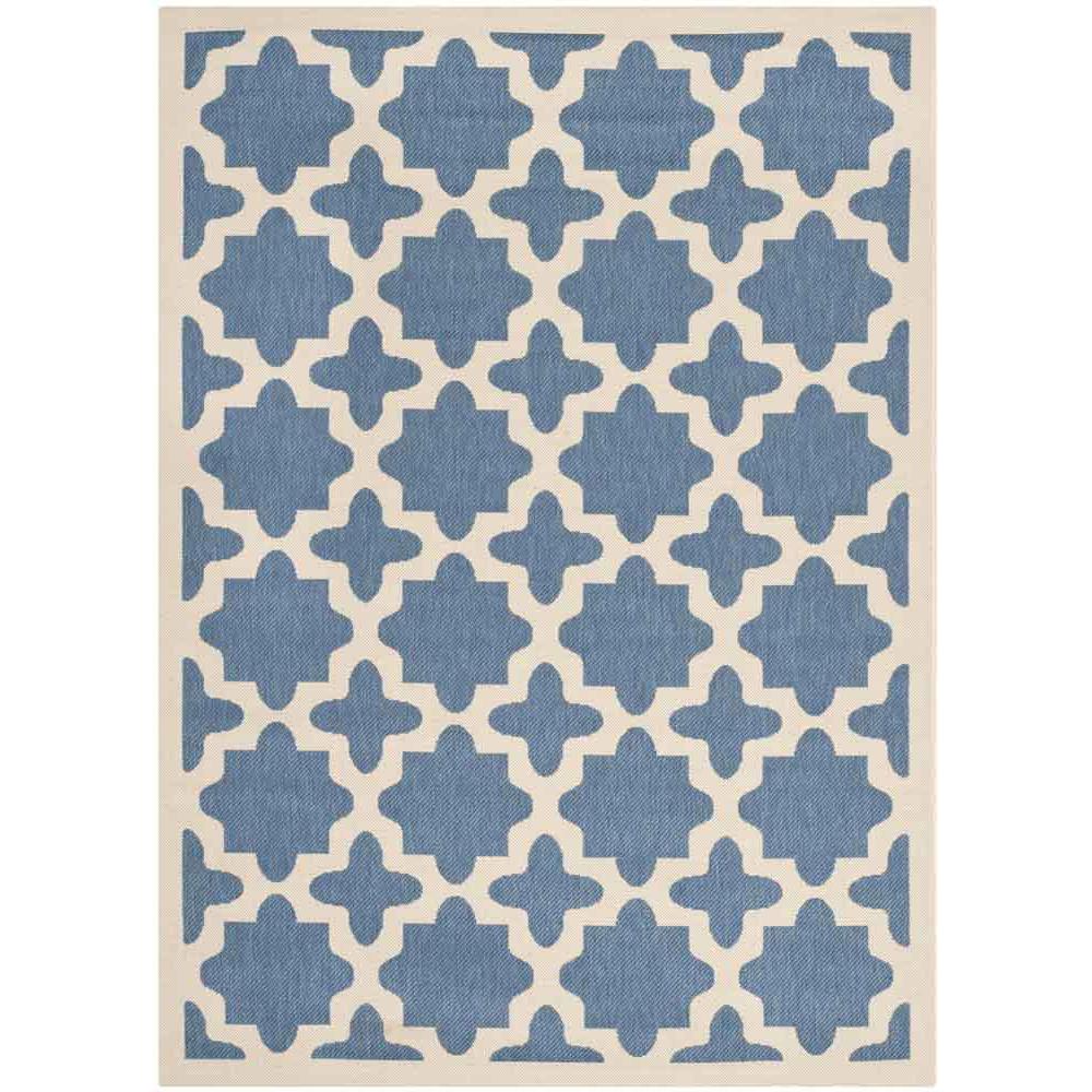 COURTYARD, BLUE / BEIGE, 6'-7" X 9'-6", Area Rug, CY6913-243-6. Picture 1