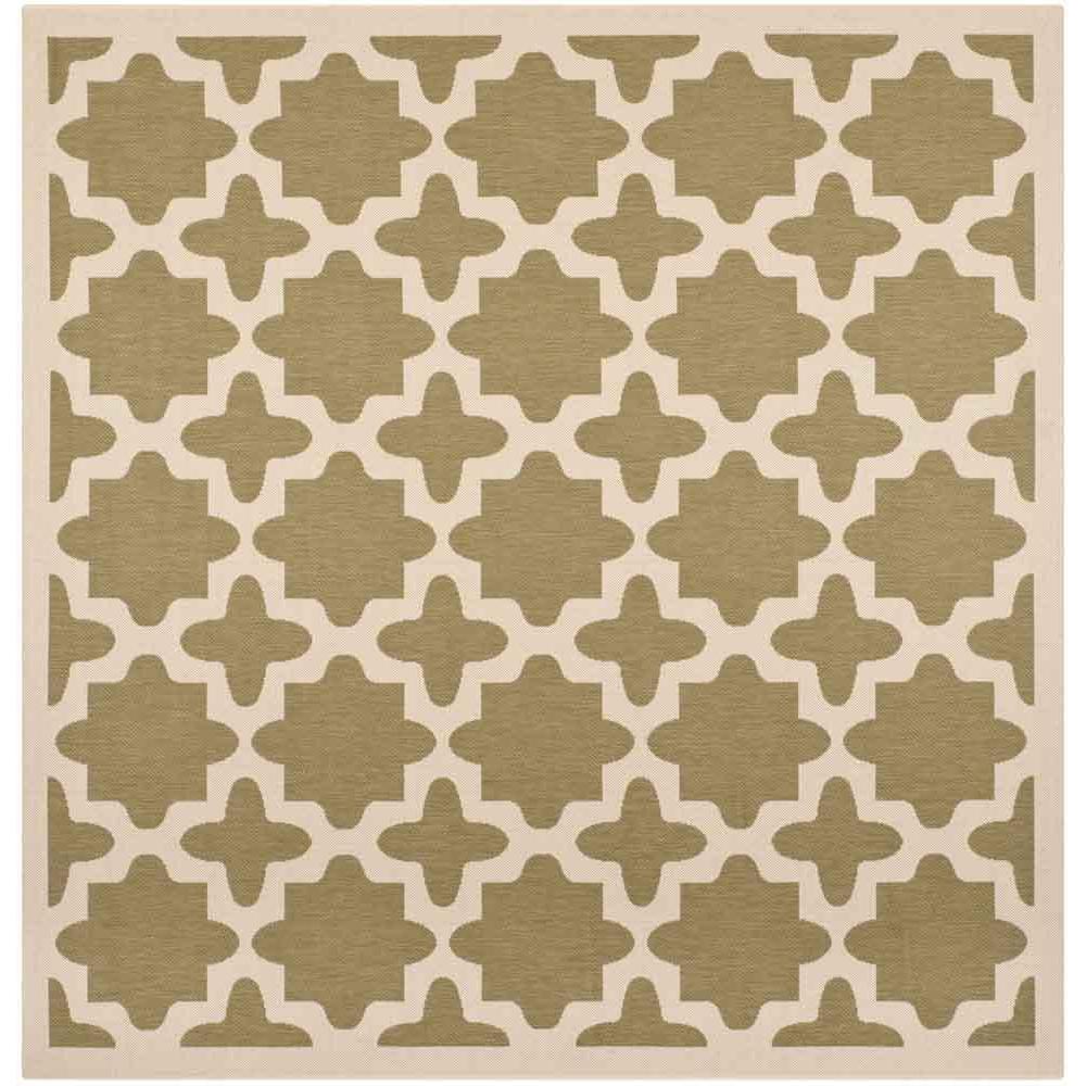 COURTYARD, GREEN / BEIGE, 7'-10" X 7'-10" Square, Area Rug, CY6913-244-8SQ. Picture 1
