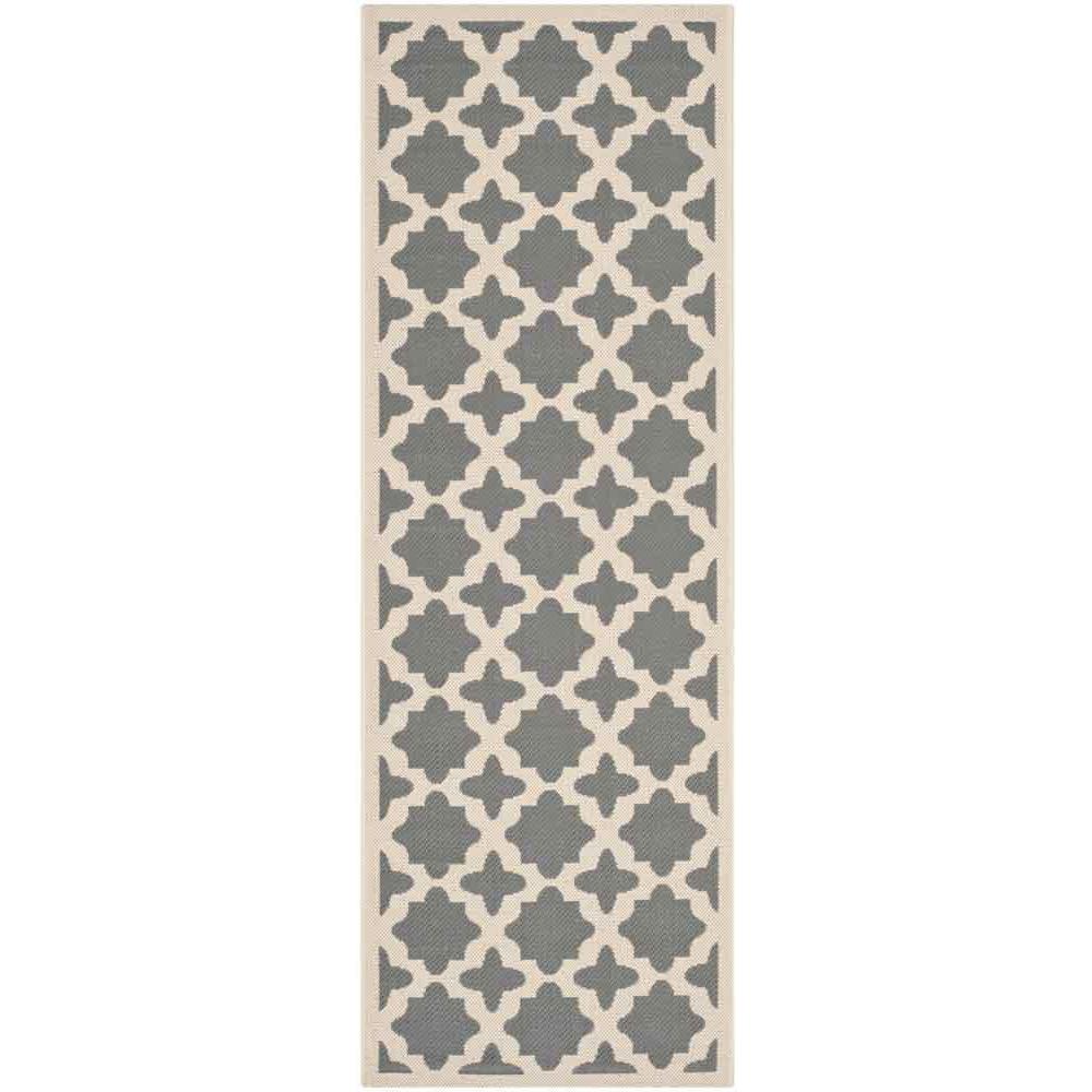 COURTYARD, ANTHRACITE / BEIGE, 2'-3" X 14', Area Rug, CY6913-246-214. Picture 1