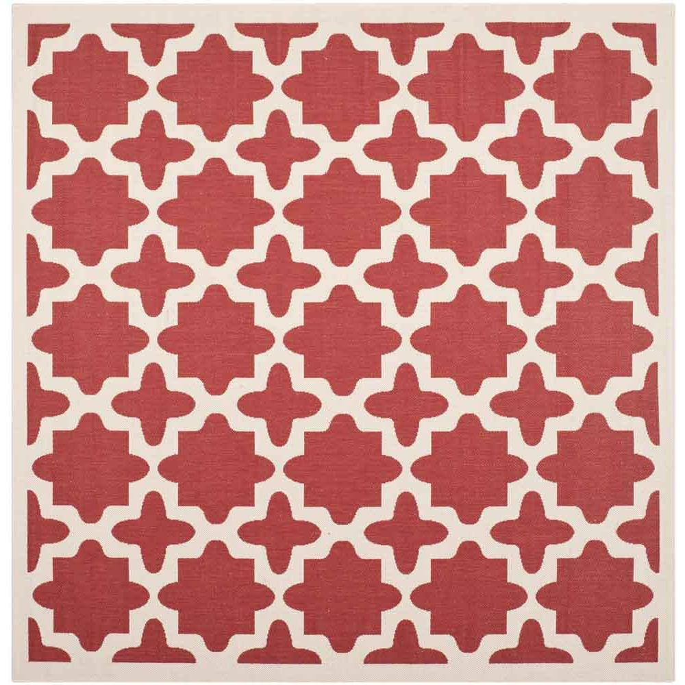 COURTYARD, RED / BONE, 7'-10" X 7'-10" Square, Area Rug, CY6913-248-8SQ. Picture 1