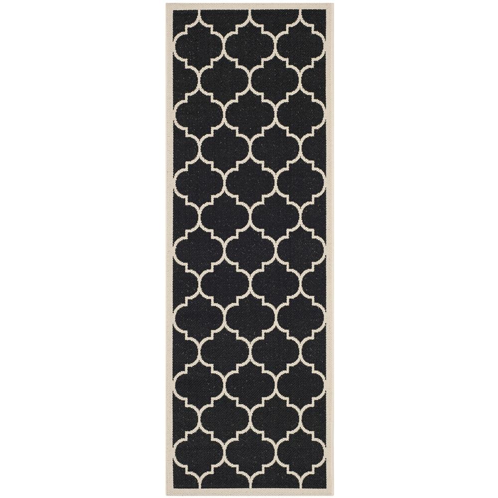 COURTYARD, BLACK / BEIGE, 2'-3" X 14', Area Rug, CY6914-266-214. Picture 1