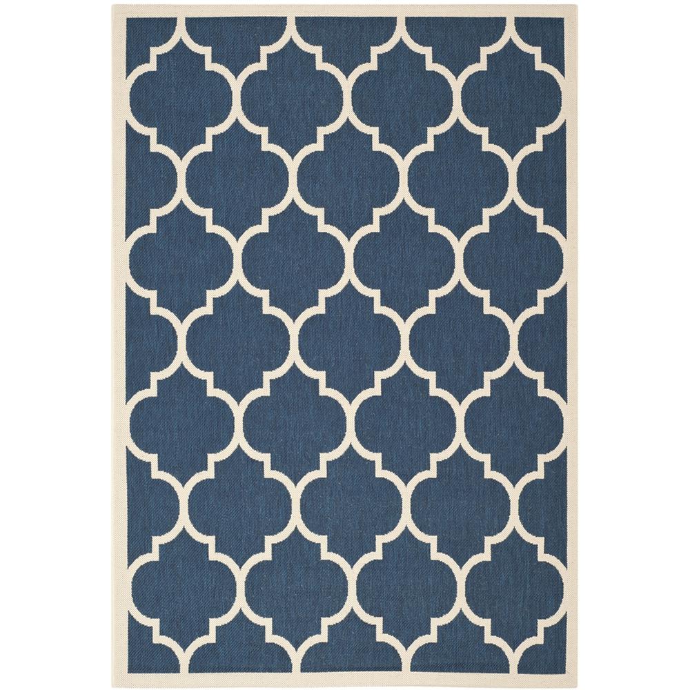 COURTYARD, NAVY / BEIGE, 6'-7" X 9'-6", Area Rug, CY6914-268-6. Picture 1