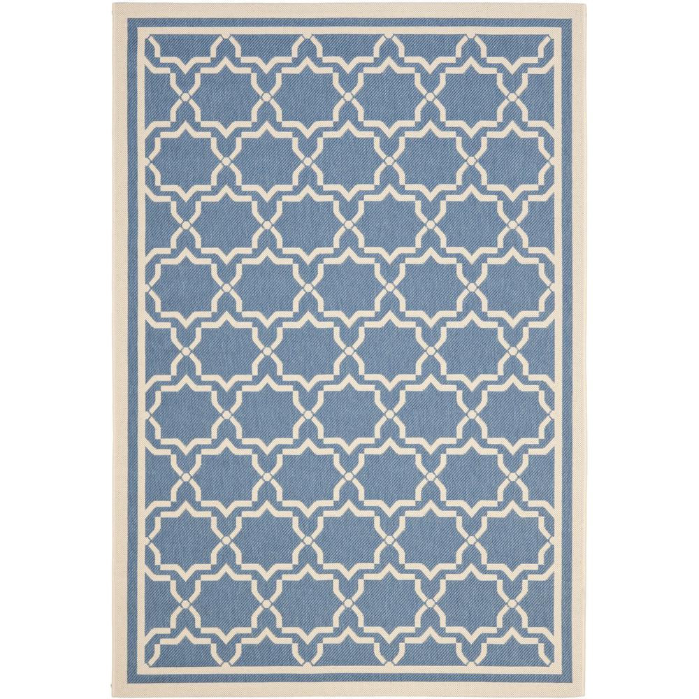 COURTYARD, BLUE / BEIGE, 8' X 11', Area Rug, CY6916-243-8. Picture 1