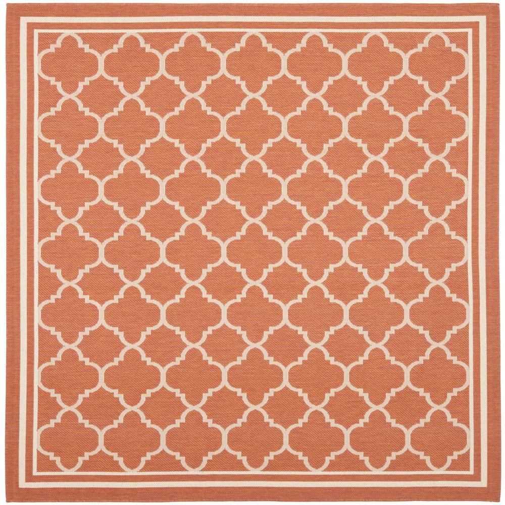 COURTYARD, TERRACOTTA / BONE, 6'-7" X 6'-7" Square, Area Rug, CY6918-241-7SQ. Picture 1