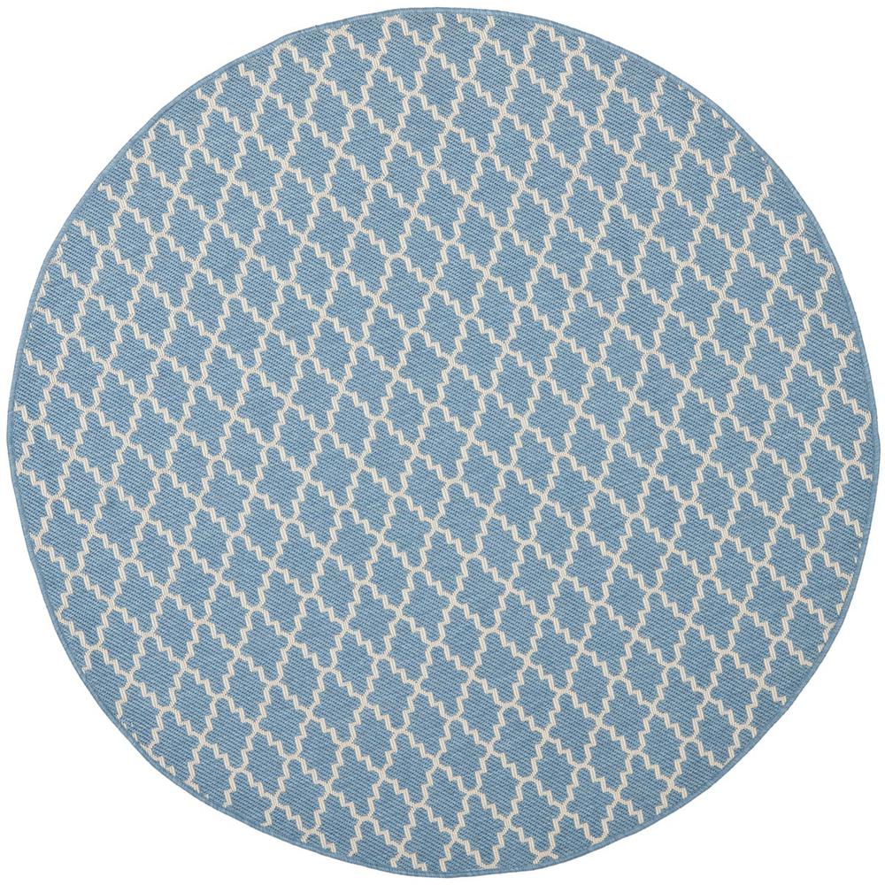 COURTYARD, BLUE / BEIGE, 6'-7" X 6'-7" Round, Area Rug, CY6919-243-7R. Picture 1