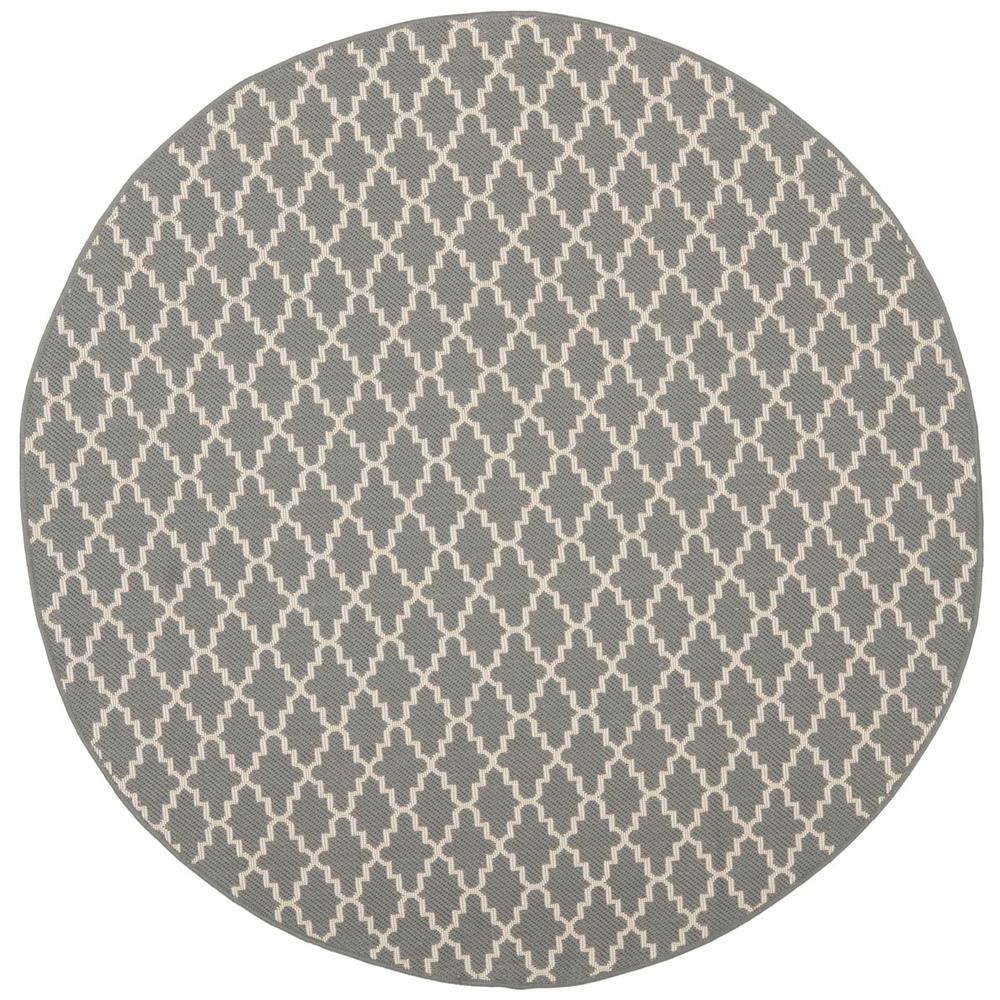 COURTYARD, ANTHRACITE / BEIGE, 6'-7" X 6'-7" Round, Area Rug, CY6919-246-7R. Picture 1