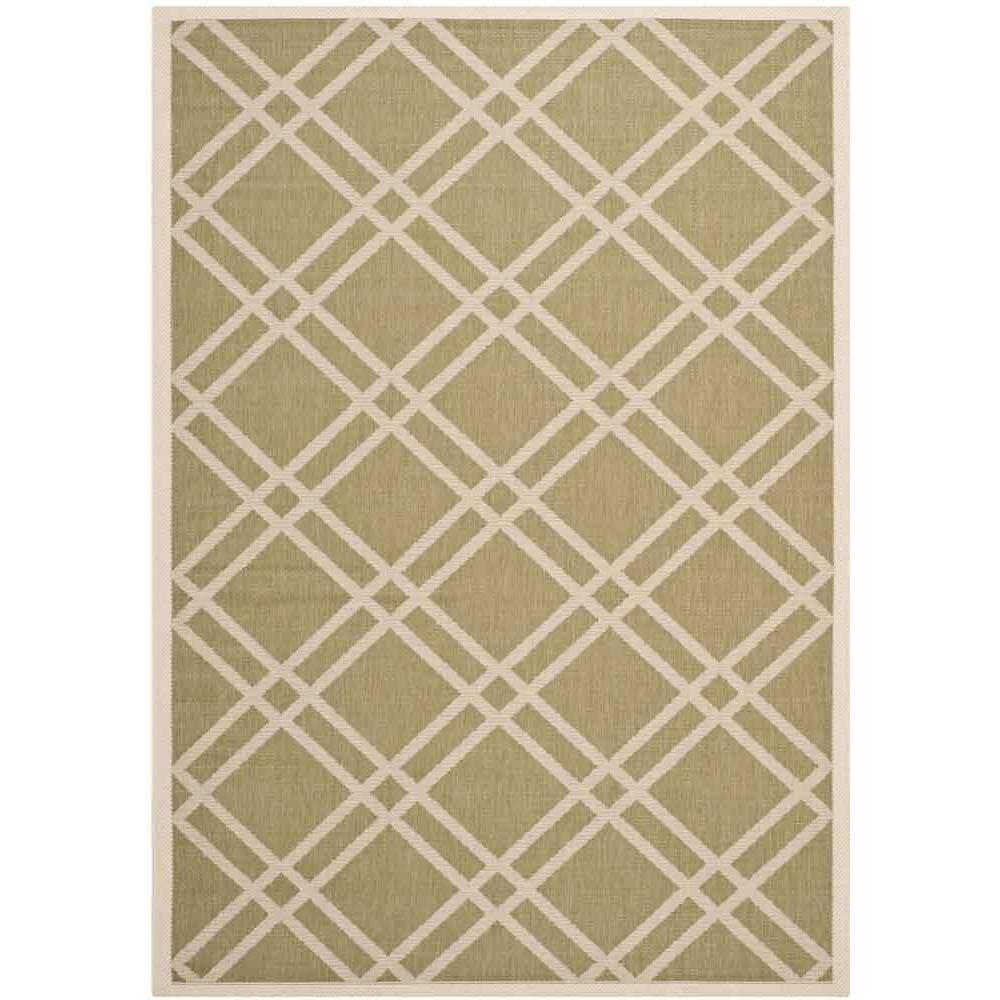 COURTYARD, GREEN / BEIGE, 6'-7" X 9'-6", Area Rug, CY6923-244-6. Picture 1